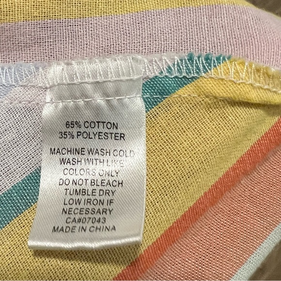 ☀️2/$22☀️Just Living Multi Coloured Striped Shirt - Picture 5 of 6